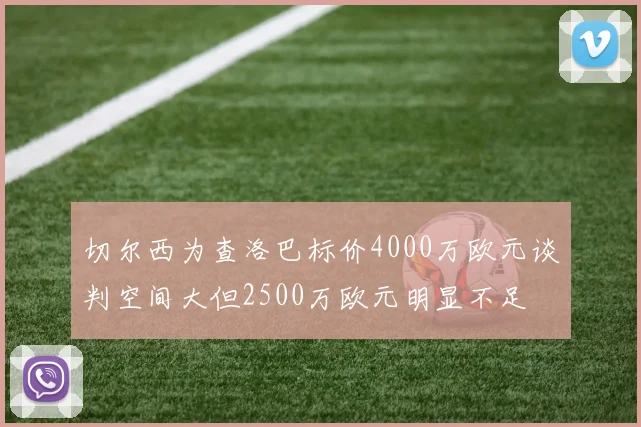 切尔西为查洛巴标价4000万欧元谈判空间大但2500万欧元明显不足